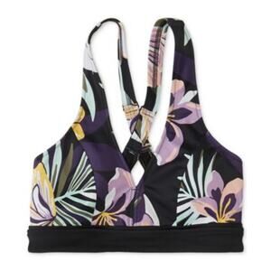 Roxy Juniors Printed Sporty Cross- True Black Tropic L, NWT